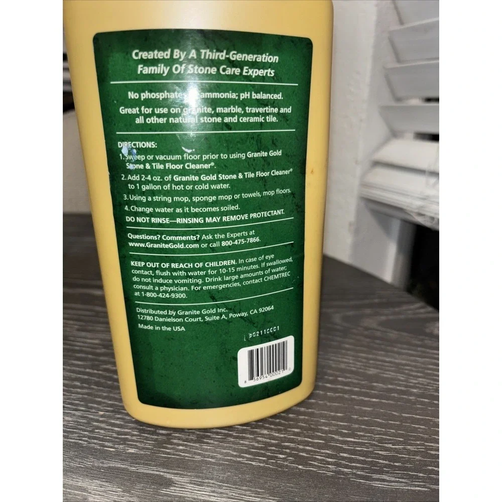Granite‎ Gold Stone & Tile Floor Cleaner 32 oz. New